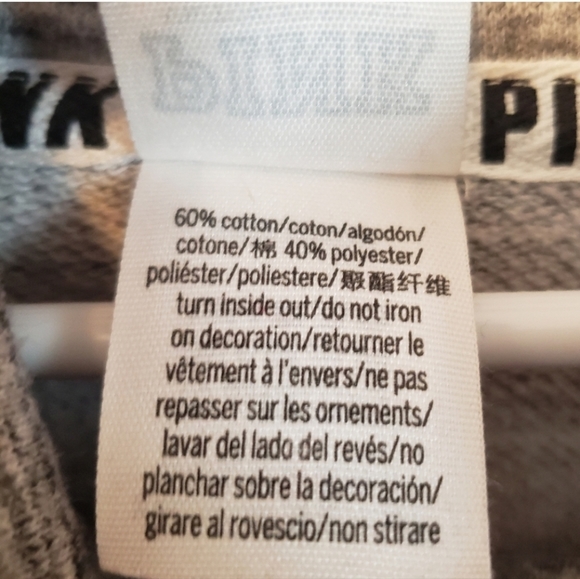 Like New! PINK Varsity Style Long Sleeve Pullover/Hoodie! Sz. M - Picture 4 of 5